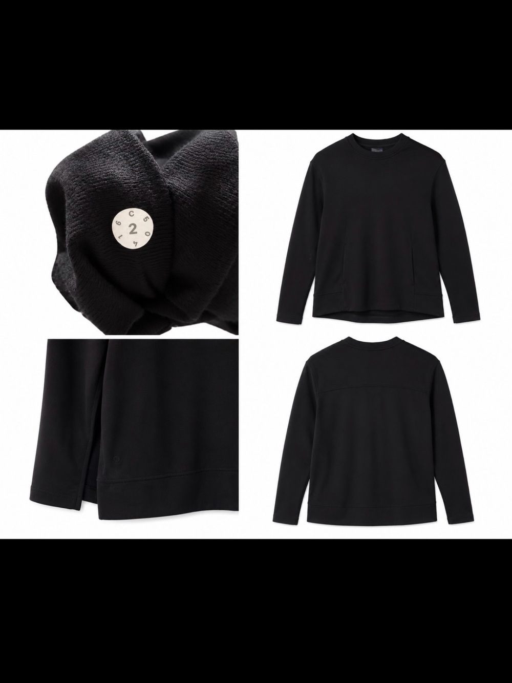 LULULEMON Black Crewneck Sweater